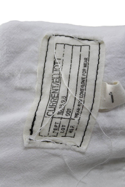 Current/Elliott Women White Cotton Sleeveless Button-Up Blouse Size 1