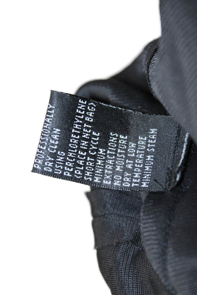 Carmen Marc Valvo Women Black Sleeveless Tank Zip Round Neck Size S