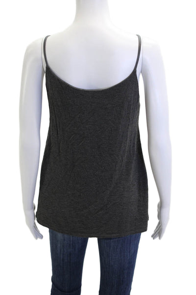 Malibu Road Women V-Neck Basic Camisole Dark Gray Modal Spandex Size 1