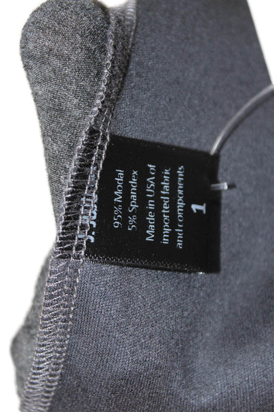 Malibu Road Women V-Neck Basic Camisole Dark Gray Modal Spandex Size 1