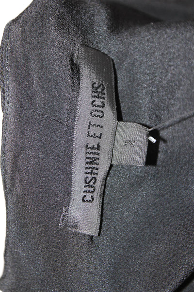 Cushnie Et Ochs Women Silk V Neck Sleeveless Camisole Black Size 2