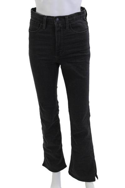Madewell Women Bootcut Flared Jeans Black Mid Rise Button Size 25
