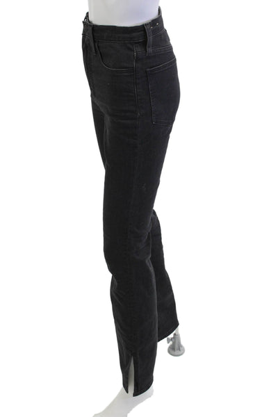 Madewell Women Bootcut Flared Jeans Black Mid Rise Button Size 25
