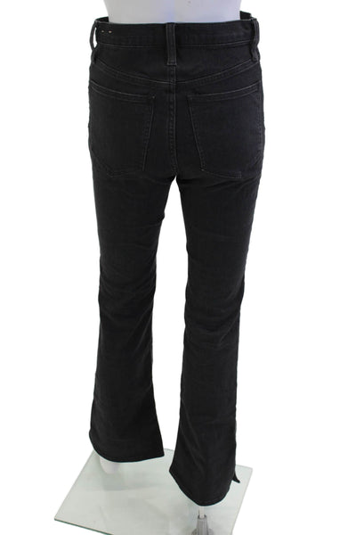 Madewell Women Bootcut Flared Jeans Black Mid Rise Button Size 25