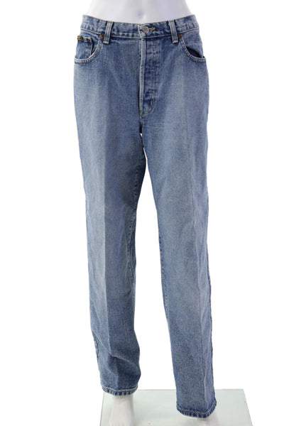 DKNY Jeans Unisex Straight Blue High Rise Jeans Size 12