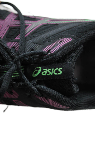 Asics Womens Color Block Lace Up Athletic Sneakers Black Size 11