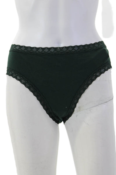 Natori Womens Lace Trim Bliss Panties Dark Forest Green Size Extra Extra Large