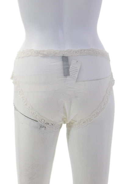 Natori Womens Lace Trim Pull On Panties White Size Large