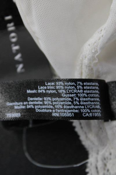 Natori Womens Lace Trim Pull On Panties White Size Large