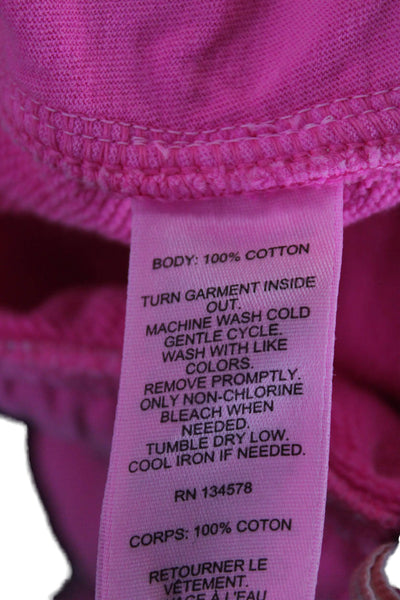 Vineyard Vines Unisex Sweat Shorts Pink Cotton Solid Beach Size S