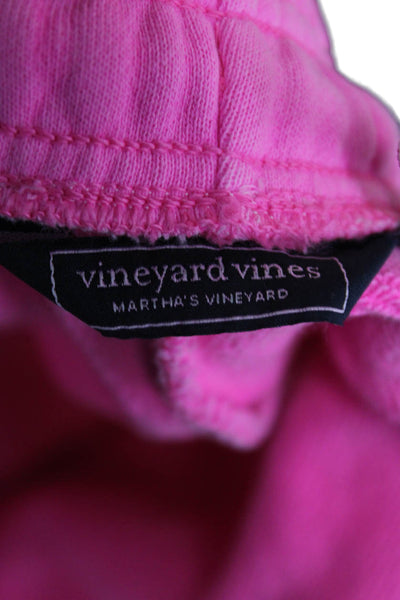 Vineyard Vines Unisex Sweat Shorts Pink Cotton Solid Beach Size S