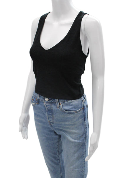 Beyond Yoga Womens V Neck Sports Bra Grey Size Extra Large