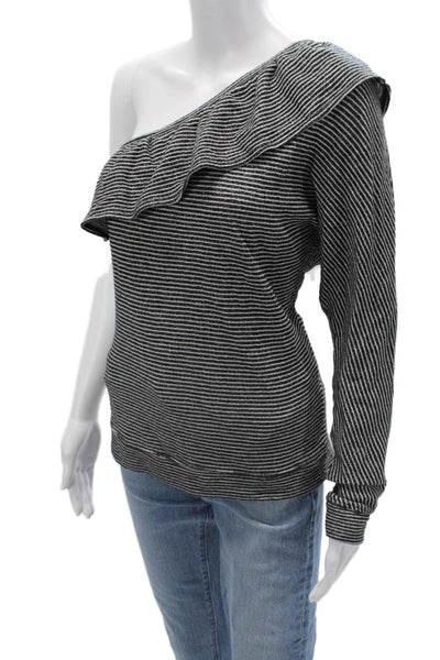 Joie Women Striped Cotton Long Sleeve Blouse Size XS