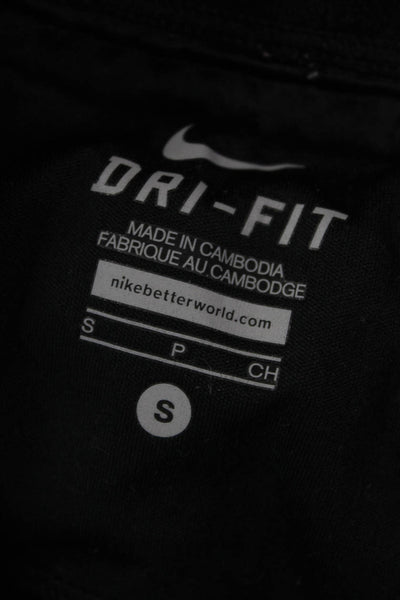 Nike Women Black Capri Leggings Sports Zip Size S