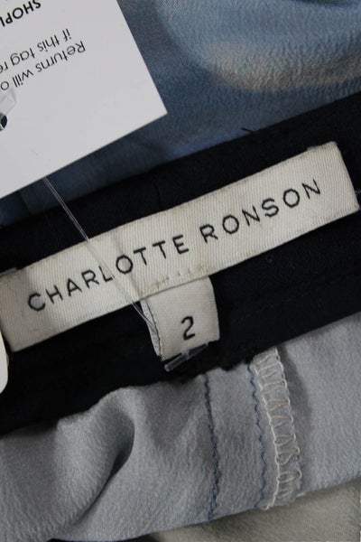 Charlotte Ronson Unisex Beige Silk Graphic Print Beach Hook & Eye Shorts Size 2