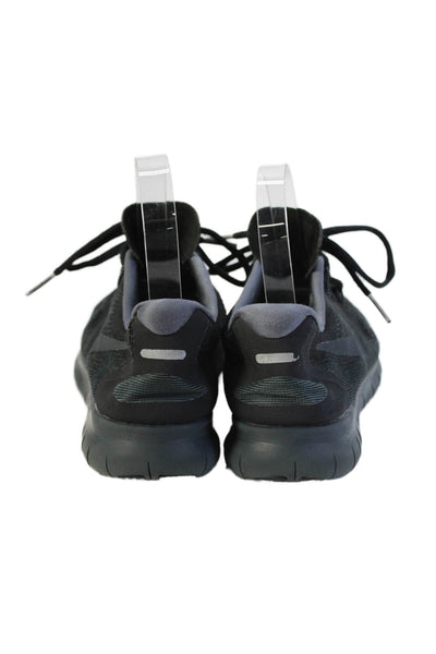 Nike Womens Lace Up Knit Low Top Running Sneakers Black Gray Size 6.5