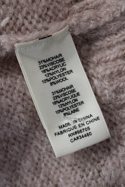 Rebecca Taylor Womens Pullover Sweater Beige Crew Neck Long Sleeve Size L