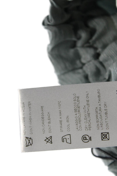 QL2 Unisex Cropped Gray Hemp Silk Drawstring Bohemian Pants Size 42