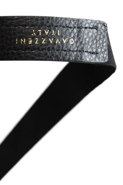 Gavazzeni Italy Womens Embellished Strap On Skinny Alyssa Belt Black Brown Sz 80