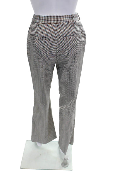 Toccin Womens Dress Pants Black Check Button Closure Size 2