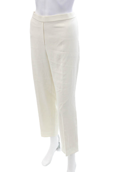 Theory Womens Cropped Ankle Dress Pants White Triacetate Polyester Size 12