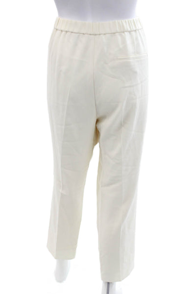 Theory Womens Cropped Ankle Dress Pants White Triacetate Polyester Size 12
