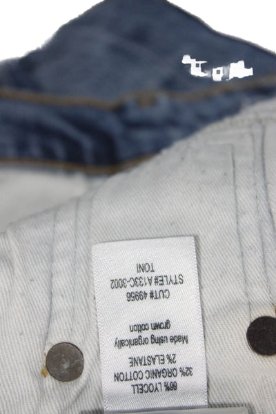 Agolde Womens Ankle Skinny Jeans Blue Mid Rise Size 24