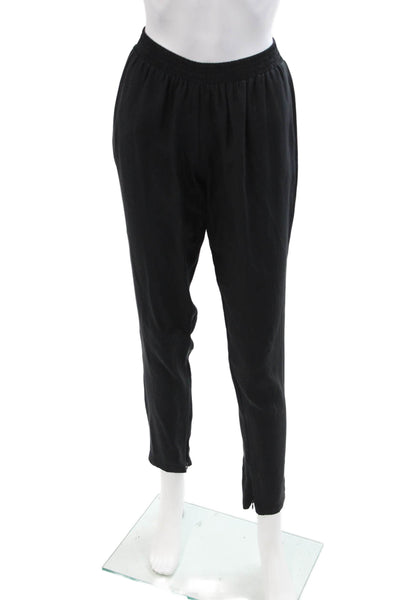 Alexis Women Ankle Jogger Pants Black Silk Size XS