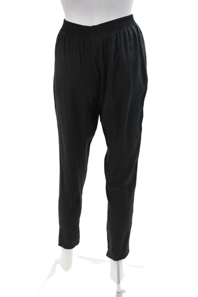 Alexis Women Ankle Jogger Pants Black Silk Size XS