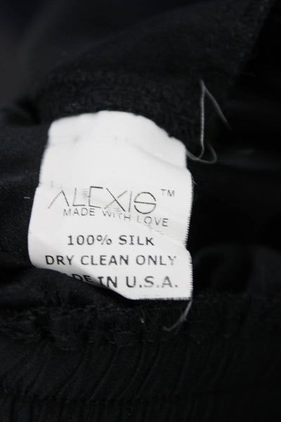 Alexis Women Ankle Jogger Pants Black Silk Size XS
