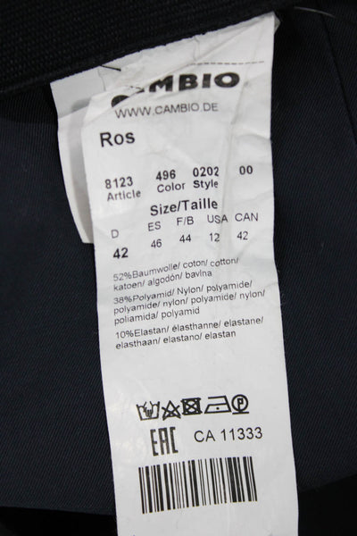 Cambio Womens Dark Blue Cropped Ankle Pants Size 12