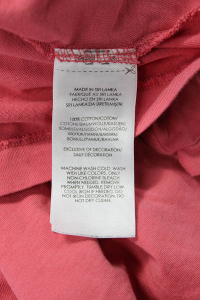 Polo Ralph Lauren Mens Pink Cotton Crew Neck T Shirt Size L