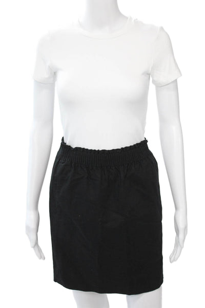 J Crew Womens A-Line Mini Skirt Black Size 0
