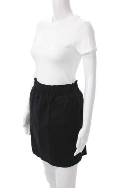 J Crew Womens A-Line Mini Skirt Black Size 0