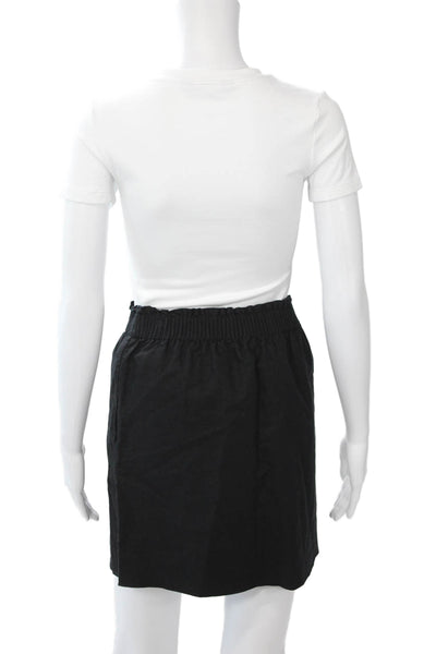 J Crew Womens A-Line Mini Skirt Black Size 0