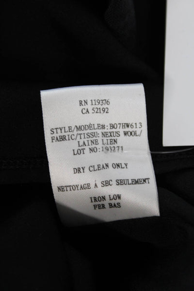 Helmut Lang Womens Sheath Mini Black Drape Neck Long Sleeve Dress Size 6