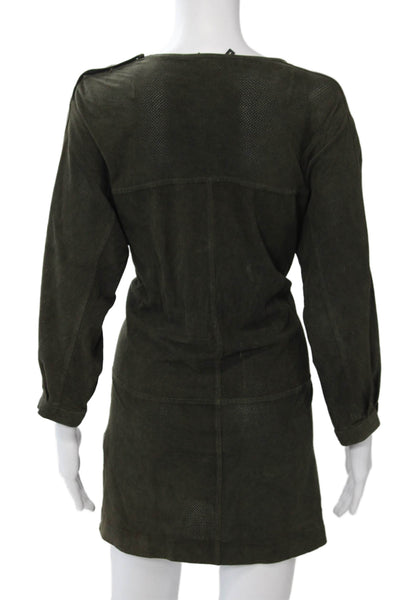 Helmut Lang Womens Sheath Mini Black Drape Neck Long Sleeve Dress Size 6