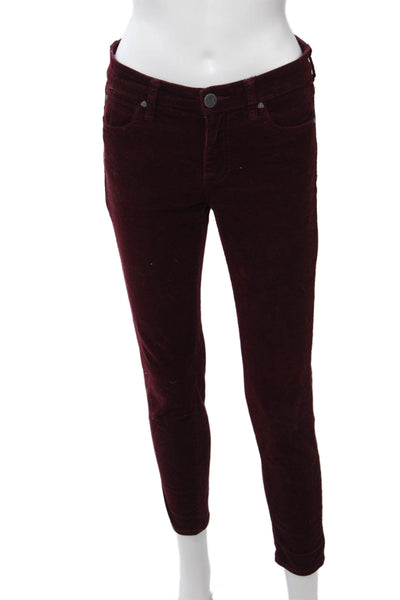 KUT from the Kloth Women Red Cropped Ankle Pants Petite Size 2P