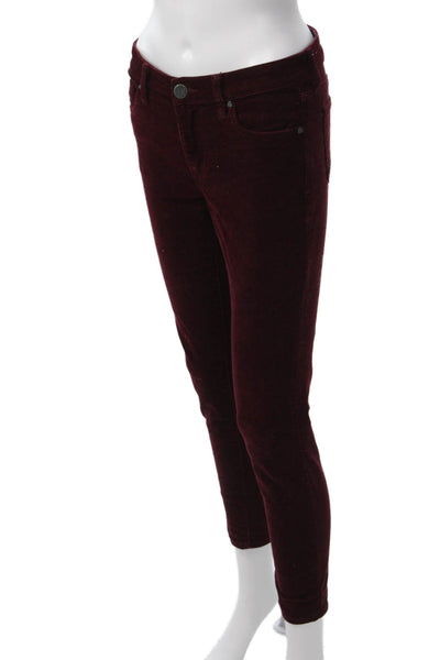 KUT from the Kloth Women Red Cropped Ankle Pants Petite Size 2P