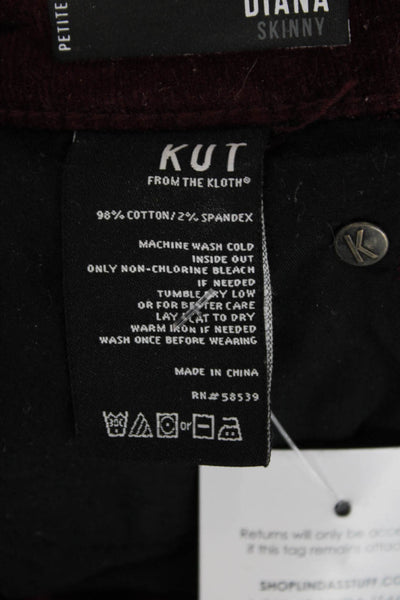 KUT from the Kloth Women Red Cropped Ankle Pants Petite Size 2P