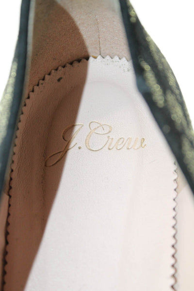 J Crew Women's Round Toe Slip-On Ballet Flats Shoes Gold/Black Size 6.5
