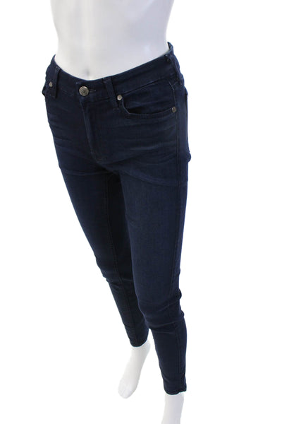 7 For All Mankind Women Skinny Ankle Jeans Dark Blue Size 27