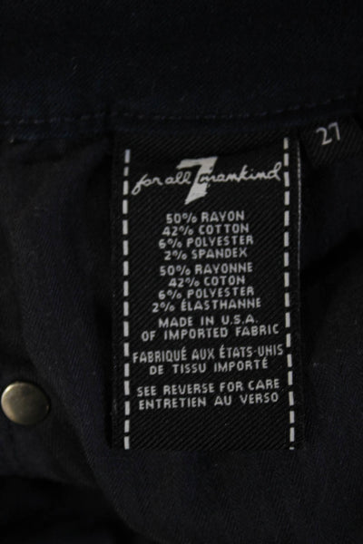 7 For All Mankind Women Skinny Ankle Jeans Dark Blue Size 27