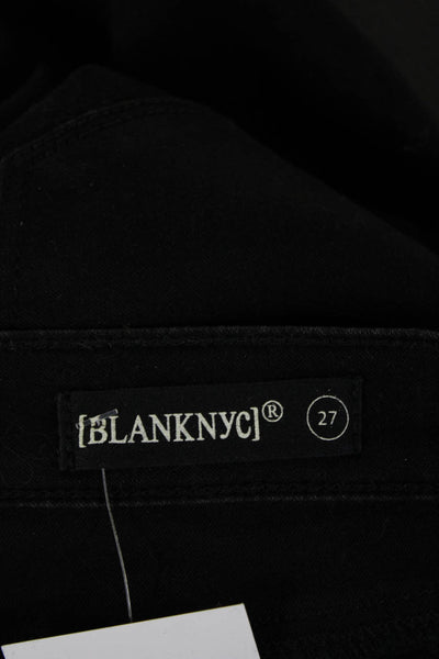 Blank NYC Womens High Rise Ankle Jeggings Black Denim Size 27