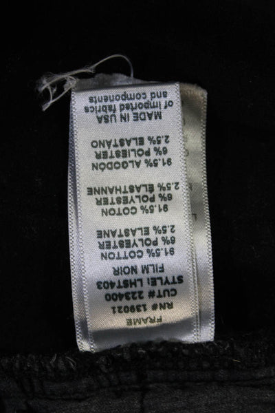 Frame Women Ankle Cropped Black Pants Size 30