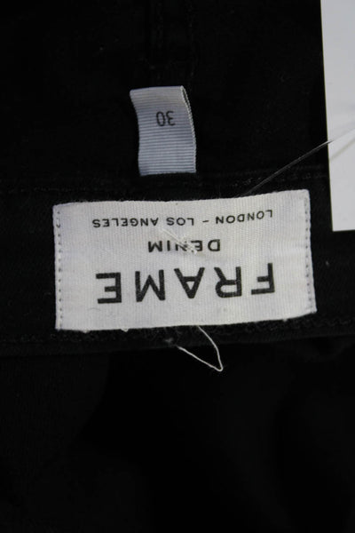 Frame Women Ankle Cropped Black Pants Size 30
