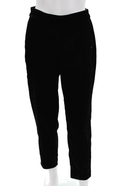 J Crew Women Ankle Cropped Pants Black Polyester 26 Inseam Size 2