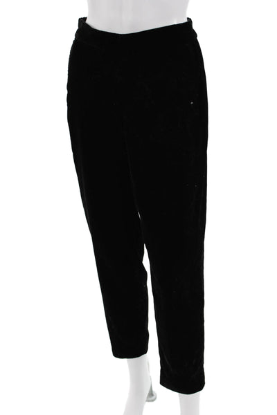 J Crew Women Ankle Cropped Pants Black Polyester 26 Inseam Size 2