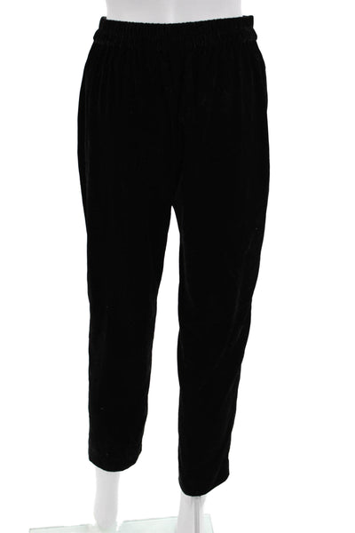 J Crew Women Ankle Cropped Pants Black Polyester 26 Inseam Size 2