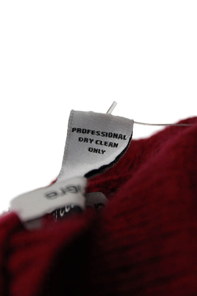 Autumn Cashmere Unisex Red Stars Round Neck Pullover Sweater Size XS